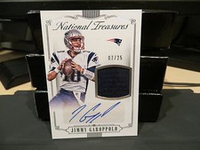 National Treasures Autograph Worn Jersey Patriots Jimmy Garoppolo 07/25 2015