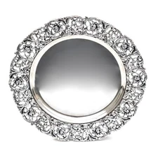 An American silver dish, maker's mark illegible 20th Century