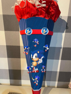 Schultüte / Zuckertüte BASTELSET Sonic verschiedene Farben