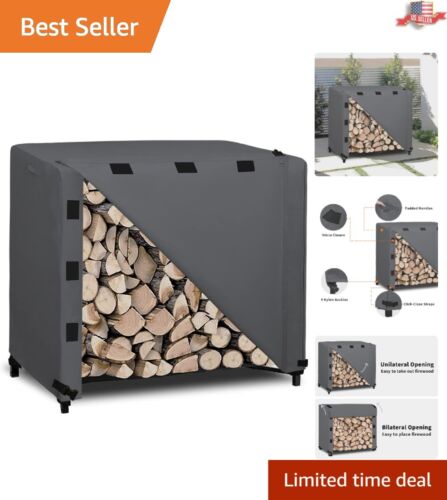 Waterproof Log Rack Cover - 4 Feet - 48"x24"x41" - Weatherproof - Dark Gray