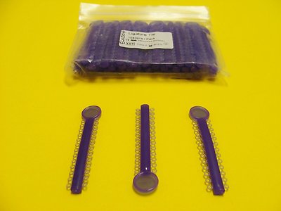 Dental Orthodontic Elastic Ties Rubber Bands METALLIC PURPLE Pack /1040 Pcs USA