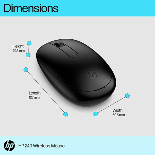 HP 240 Bluetooth 5.1 Wireless Mouse (Jet Black) - Picture 6 of 8