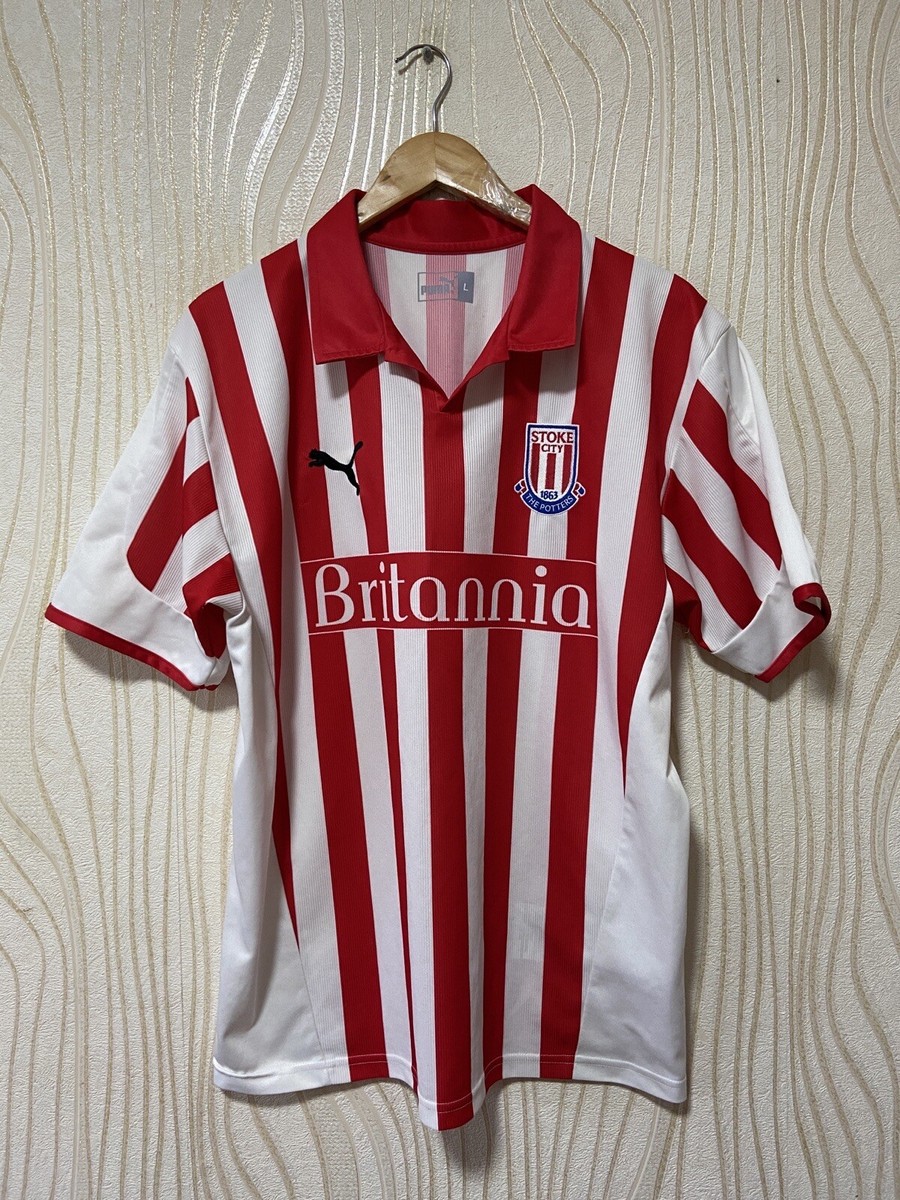 STOKE CITY 2004 2005 HOME FOOTBALL SHIRT SOCCER JERSEY PUMA sz L MEN VINTAGE