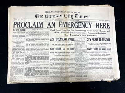 PROCLAIM AN EMERGENCY HERE, KANSAS CITY TIMES NEWSPAPER, JULY 14, 1951, 12 PAGES