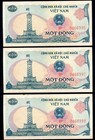 LOT 3 PCS VIET NAM 1 Dong 1985 Continuous serial number