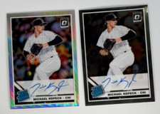 MICHAEL KOPECH 2019 PANINI OPTIC AUTO LOT OF 2 SILVER HOLO AND BASE WHITE SOX