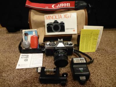 Minolta XG-7 35m Format SLR Film Camera MD Rokkor-X 50mm Lens