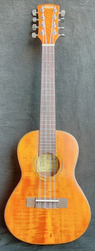 Alulu 8 String Solid curly Acacia Koa wood Tenor Ukulele BU987 - Image 2 of 4