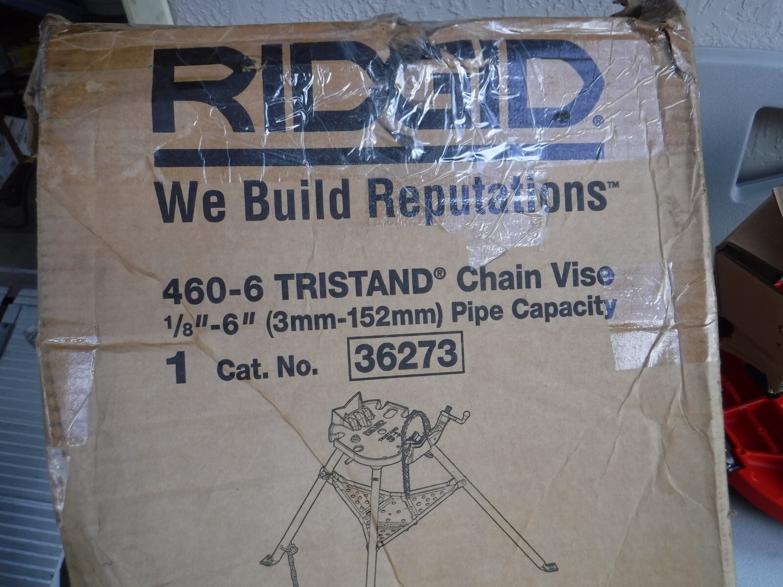 Ridgid 460-6 TRISTAND 6" Capacity Portable Chain Vise 36273 {LOCAL PICKUP ONLY}