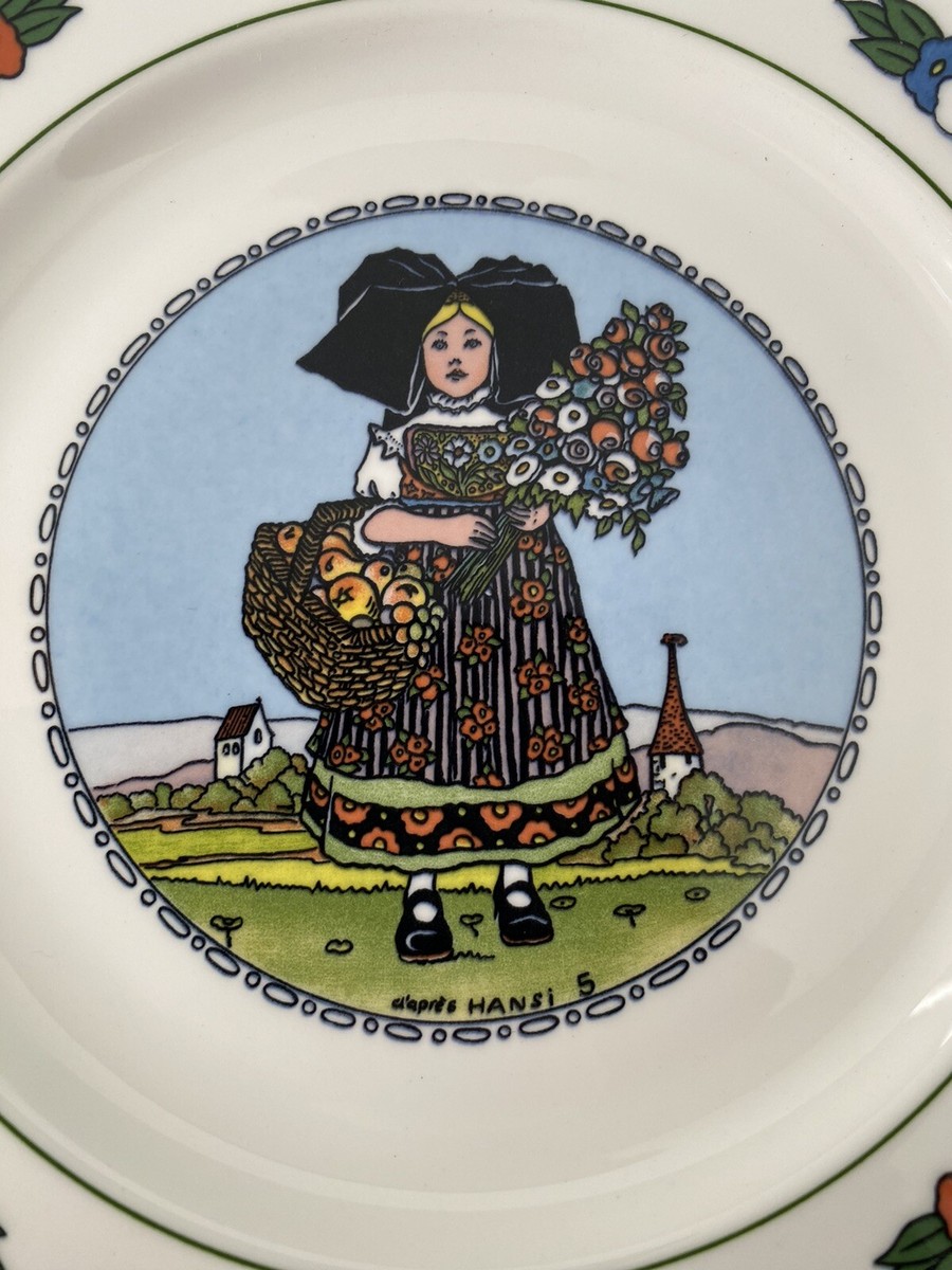 Hansi D'Alsace Salad Plate by VILLEROY & BOCH Alsatian Girl Mint