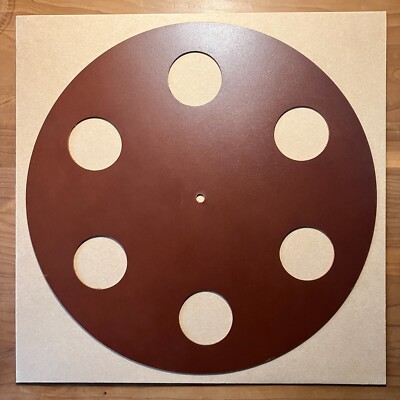 Turntable Mat Porous design Genuine Leather brown for micro seiki