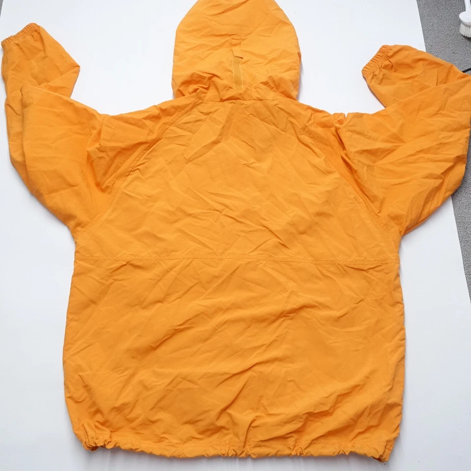 Lands' End Ski Jacket Men's Large Orange 100% Nylon Half Zip Pockets Long Sleeve - Image 2 of 4