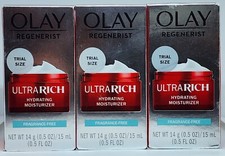 3 Pack Olay Regenerist Ultra Rich Hydrating Moisturizer Fragrance-Free 0.5 oz