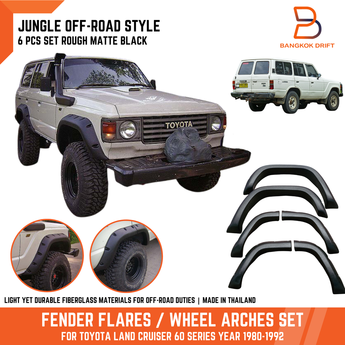 Jungle Fender Flare Wheel Arch FOR TOYOTA LAND CRUISER 60 SERIES