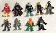 Imaginext Playskool Heroes Figure Lot of 9 Batman Spiderman Ninja TMNT Biker
