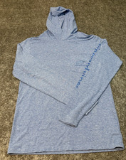 Vineyard Vines Edgartown Hoodie Men  s XS Heather Blue Pima Cotton Polyester