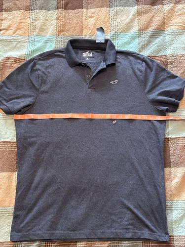 Men’s Hollister Must- Have Collection Shirt XXL Short Sleeves Logo Heather Blue - Picture 1 of 4
