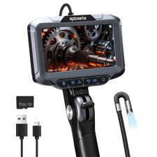 3.3FT 210 Two-Way Articulating Borescope with Light, 5" Inspection Camera