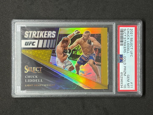 2021 Select UFC CHUCK LIDDELL#11 STRIKERS GOLD Prizm /10 PSA 10 ( POP 1)