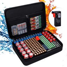 Battery Organizer, Fireproof Battery Organizer Storage Case with Tester Bt168 ,