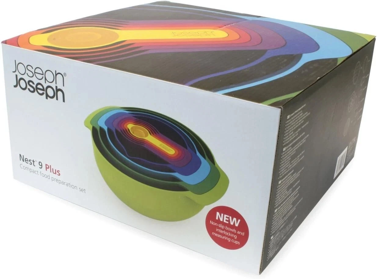 Joseph Joseph Nest 9pc Food Prep Mixing Bowls, Measure cups, Sieve & Colander
Opens in a new window