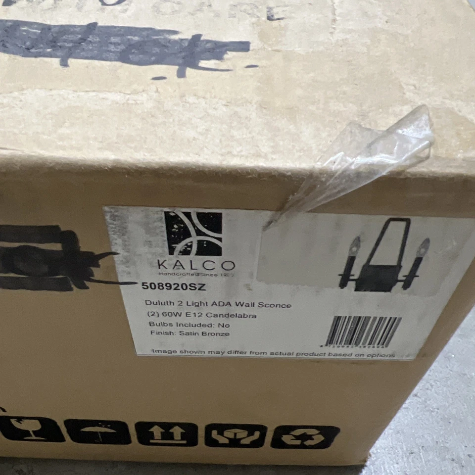 NEW Kalco Lighting 508920SZ Duluth Wall Sconce Wall Light in Satin Bronze - Image 3 of 4