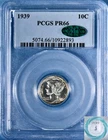 1939 Mercury Dime PCGS PR66 w/CAC - Classic Vintage White Beauty!!!