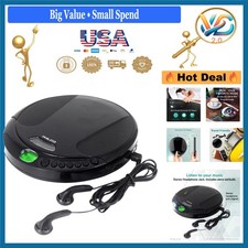 Personal CD Player with Anti-Shock, Headphones, Portable Compact Easy to Use