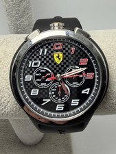 Scuderia Ferrari Chronograph SF091290063 New Battery Watch Men 48mm 8.5"