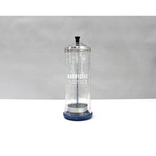 Tarro de vidrio barbicida vintage barbería salón desinfectante tarro desinfectante almacenamiento