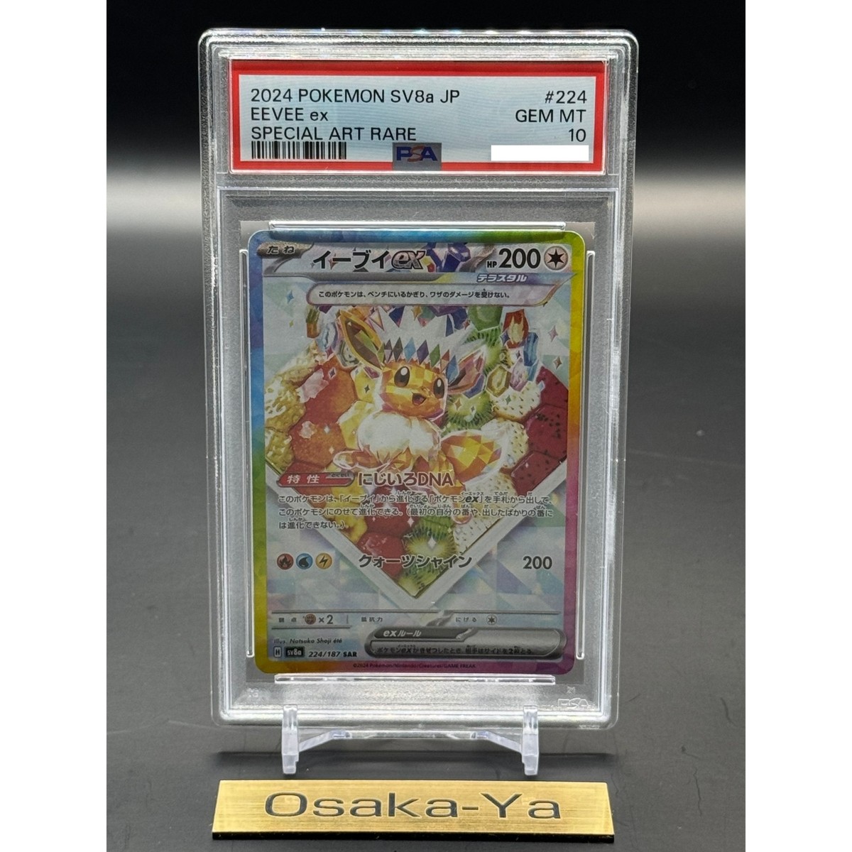 PSA 10 Eevee ex SAR 224/187 Terastal Festival sv8a 2024 Pokemon