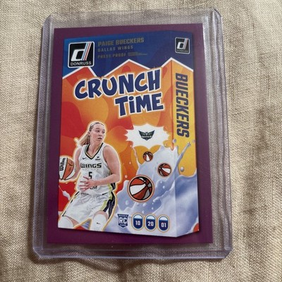 2025 Panini Donruss WNBA - Crunch Time Paige Bueckers #19 Press Proof Purple...