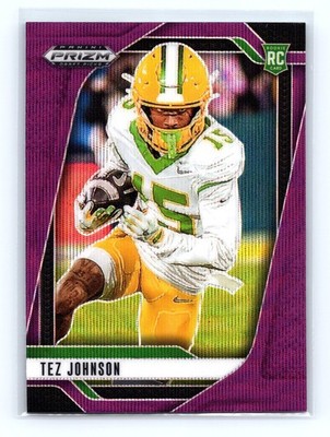 2025 Panini Prizm Draft Picks Tez Johnson #101 Prizms Purple Wave