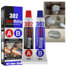Industrial Strength AB Metal Glue - Epoxy Metal Glue, Waterproof, Heat Resistant