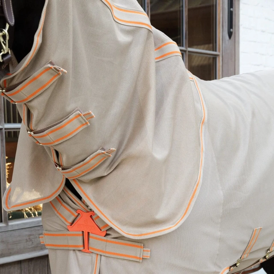 Kentucky Horsewear Beige/Orange 155 Fliegendecke Comfort mit Halsteil - Bild 3 von 4