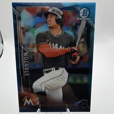 Topps 2016 Bowman Chrome Giancarlo Stanton Blue Refractor Marlins #91 /150