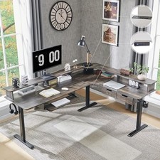 75X60 Inches L Shaped Electric Standing Desk,Height Adjustable