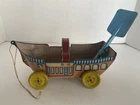 Vintage Chein & Co. Tin Litho "Sand Ship" Toy With Shovel