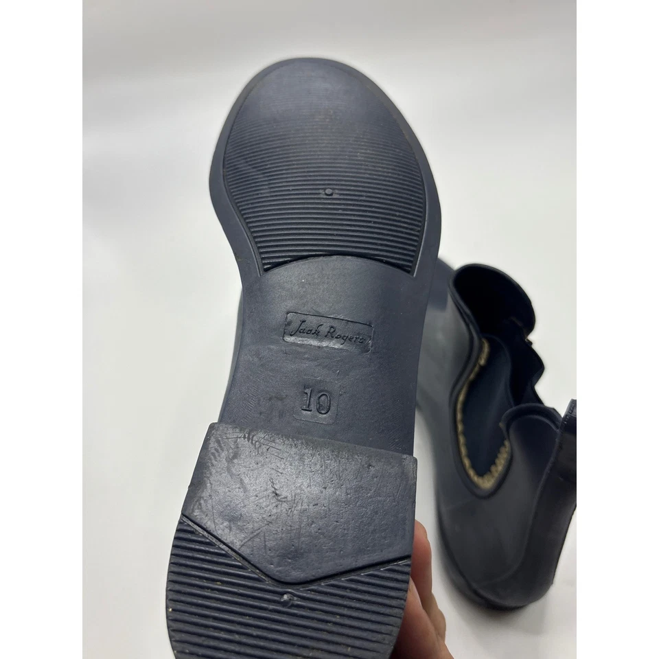 Jack Rogers Navy Blue Rain Boots Women's Size 10 Ankle Chelsea Waterproof - Image 4 of 4