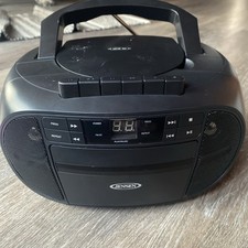 Jensen CD-550 Portable AM/FM Stereo Receiver Boombox CD Player Cassette NO CORD