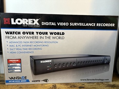 Lorex LH148501 LH140 Eco 3 Digital Video Recorder 8 Channel 500GB PTZ Support