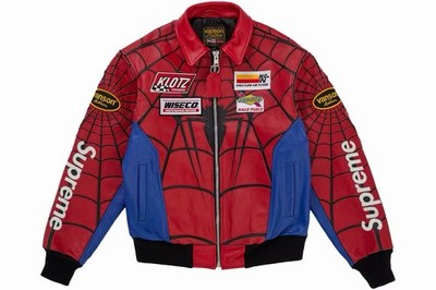 Supreme Vanson Leathers Spider-Man Jacke M