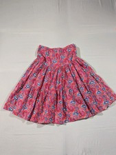 Floral Print Midi Length Skirt 27 Length 28 Elastic Waist Pull On 90' 2000's VTG