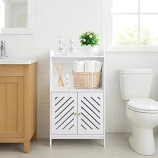Bathroom Storage Cabinet PVC Foam Board Freestanding 3-Tier Organizer