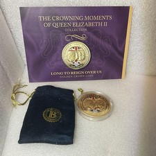 The Crowning Moments Of Queen Elizabeth II   2 Golden Proof Crowns Coins