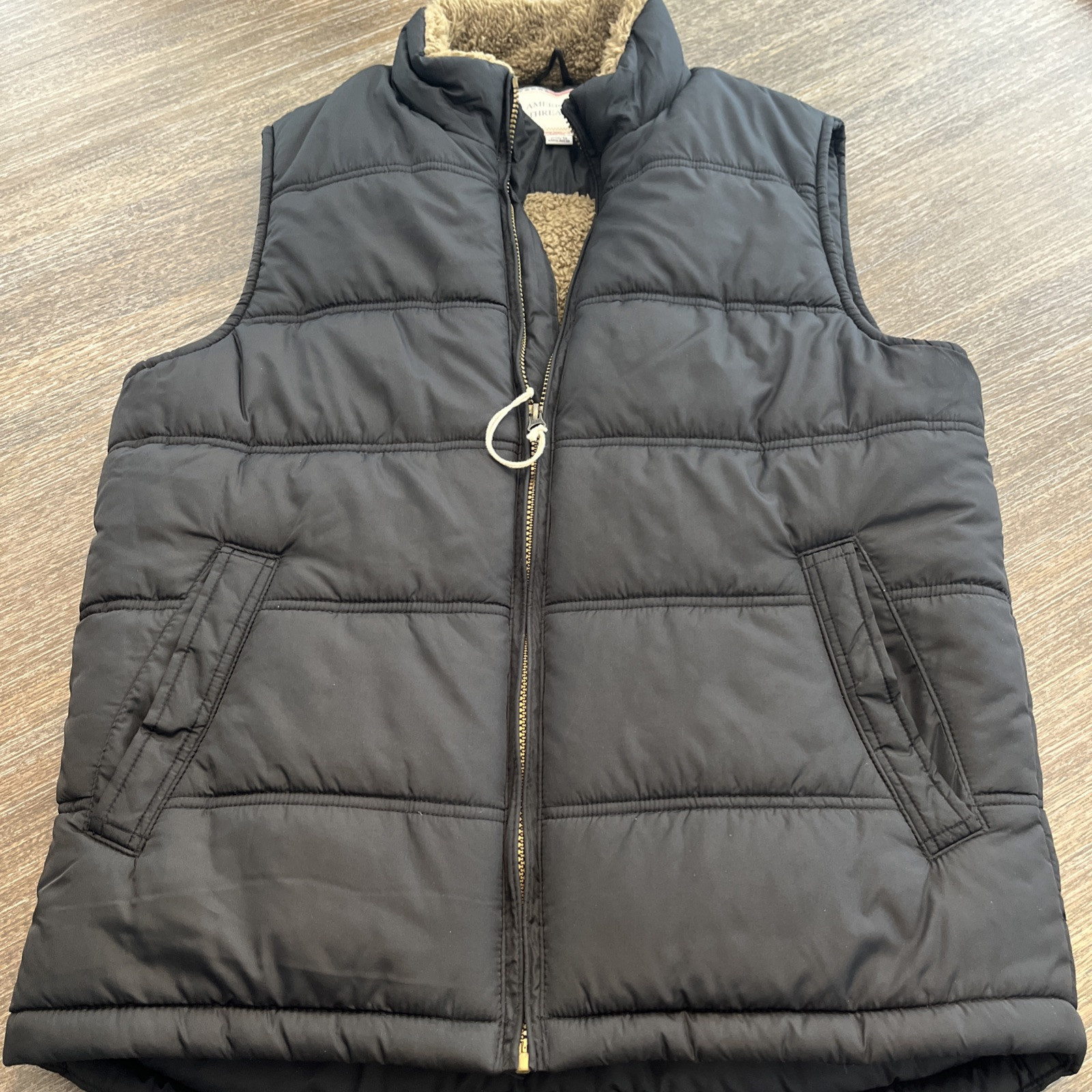 Men's Medium Fleece-Lined Puffer Vest by American Threads - New