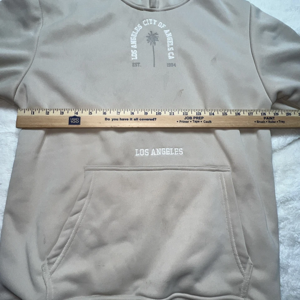 Sudadera con capucha para hombre pequeña con City of Los Angeles bordada y palmera calce relajado Foto 4 de 4