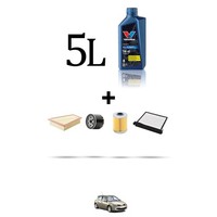 Hoffcar Servicekit 4 Filter Und 5L ÖL FüR Renault Megane Ii 1.9 Dci 88KW Dal