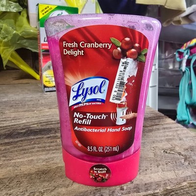 Lysol Fresh Cranberry Delight No Touch Refill Hand Soap 8.5 Fl Oz NOS Sealed