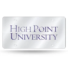 High Point Panthers Mirrored Laser Cut License Plate Laser Tag